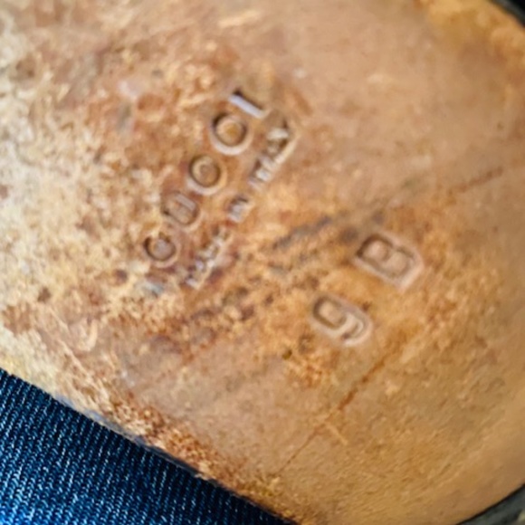 Gucci Brown Vintage 1990's loafers with gold Gucci - Picture 3 of 9